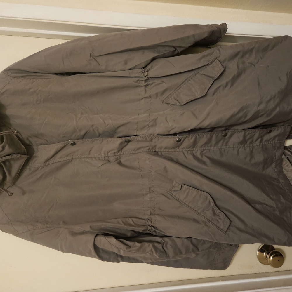 Old Navy Gray Military Field Jacket Lightweight Water-Resistant
